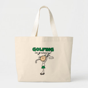 Bolsa Tote Grande Camisas e Presentes Golfing é Groovy