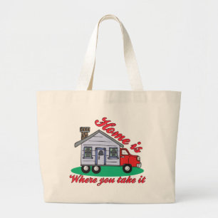 Bolsa Tote Grande Camisas e presentes no Parque Trailer Funny