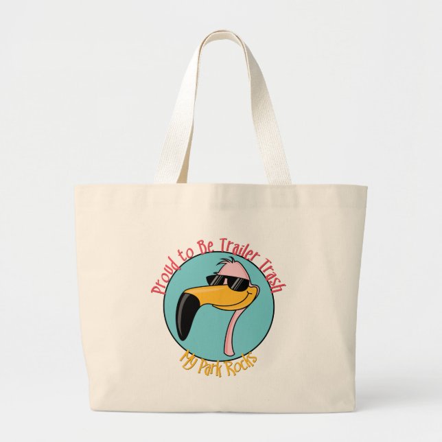 Bolsa Tote Grande Camisas e presentes no Parque Trailer Funny (Frente)