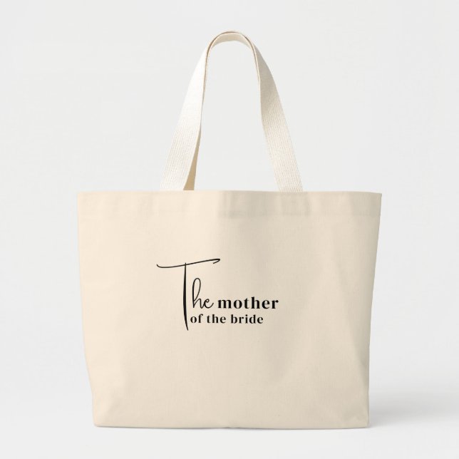 Bolsa Tote Grande Camiseta da Mãe da Noiva na Moda (Frente)