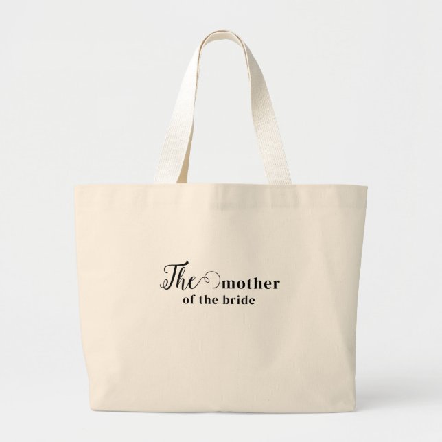 Bolsa Tote Grande Camiseta da Mãe da Noiva na Moda (Frente)
