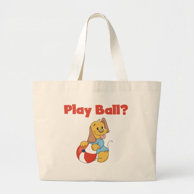 Bolsa Tote Grande Camiseta e presentes da bola do jogo (Frente)