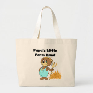 Bolsa Tote Grande Camiseta e presentes da mão de fazenda da papá pou