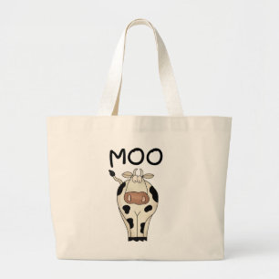 Bolsa Tote Grande Camiseta e presentes da vaca do MOO