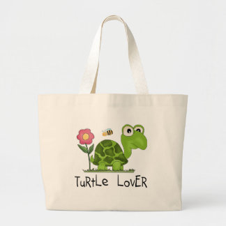 Bolsa Tote Grande Camiseta e presentes do amante da tartaruga