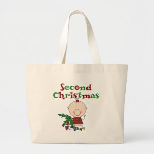 Bolsa Tote Grande Camisetas de Natal e presentes para segundos