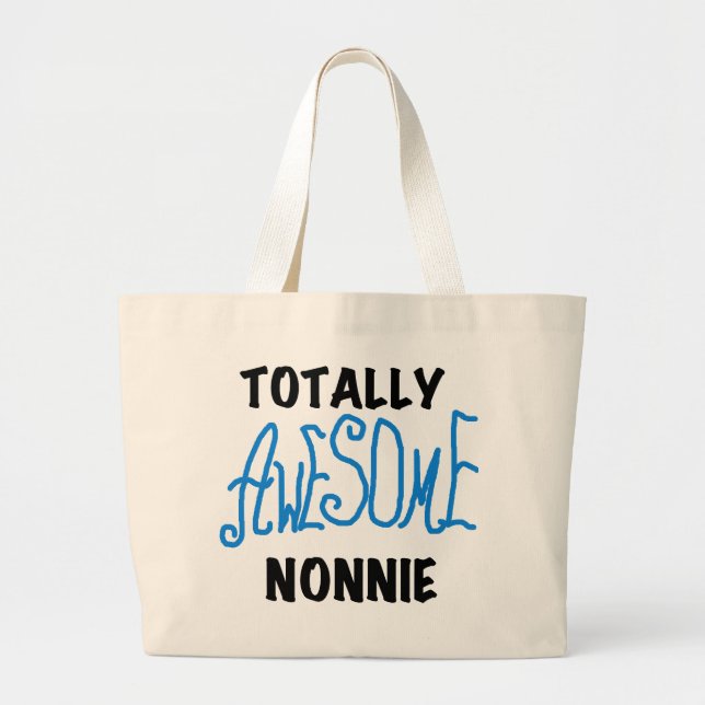 Bolsa Tote Grande Camisetas de texto e presentes totalmente incrívei (Frente)