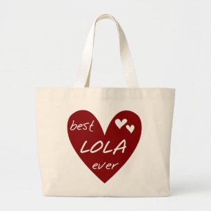 Bolsa Tote Grande Camisetas e presentes da melhor Lola Ever