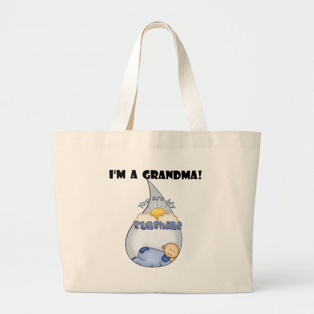 Bolsa Tote Grande Camisetas e presentes da vovó (Frente)