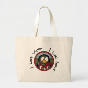 Bolsa Tote Grande Camisetas e presentes de Natal de Pinguim