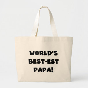 Bolsa Tote Grande Camisetas e presentes de Papa mais aptos do mundo