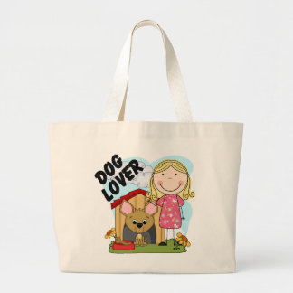 Bolsa Tote Grande Camisetas e presentes para garotas louras do Cão