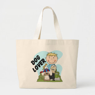 Bolsa Tote Grande Camisetas e presentes para garotinhos loiros do cã