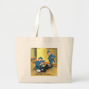 Bolsa Tote Grande Camisetas Engraçadas de Mímico Morto Canecas Cartõ