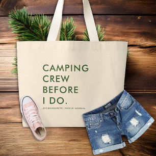Bolsa Tote Grande Camp Bachelorette Camping Crew Bridesmaids Gift