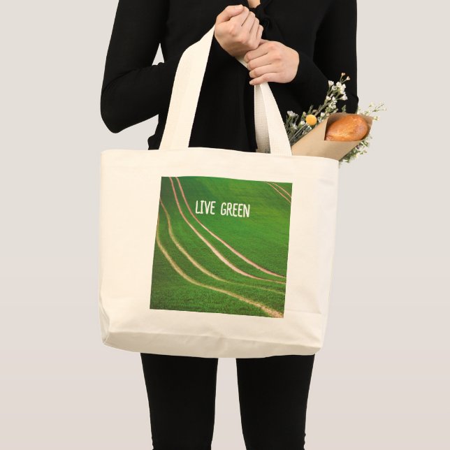 Bolsa Tote Grande Campos verdes (Frente (produto))