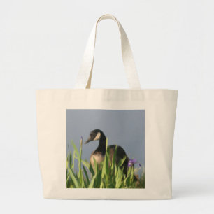 Bolsa Tote Grande Canada Goose Irises Animal Art Tote Bag
