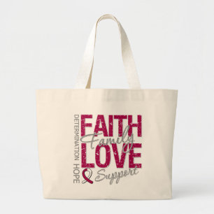 Bolsa Tote Grande Cancer de inspiração do pescoço da cabeça da
