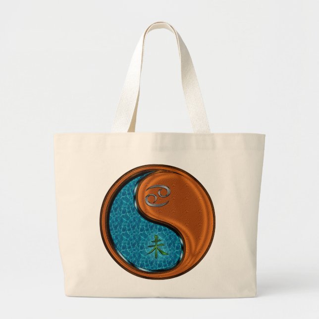 Bolsa Tote Grande Cancer e madeira (Frente)