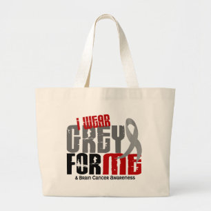 Bolsa Tote Grande Cancro cerebral eu visto o cinza para mim 6,2