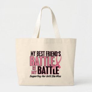 Bolsa Tote Grande Cancro da mama minha BATALHA DEMASIADO 1 melhor