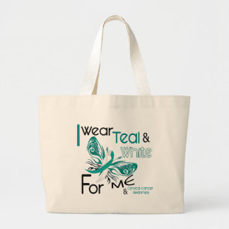 Bolsa Tote Grande CANCRO DO COLO DO ÚTERO eu visto a cerceta e o