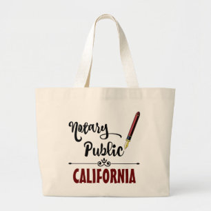 Bolsa Tote Grande Caneta da tinta do notário de Califórnia