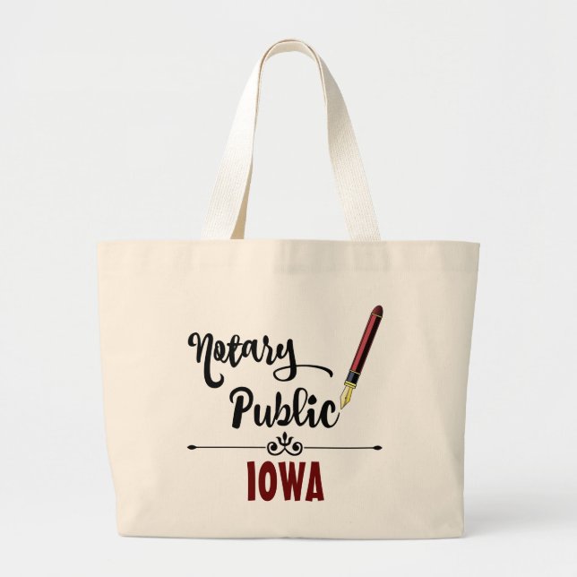 Bolsa Tote Grande Caneta de Tinta Pública do Iowa (Frente)