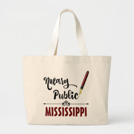 Bolsa Tote Grande Caneta de Tinta Pública do Mississippi