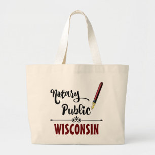Bolsa Tote Grande Caneta de Tinta Pública do Wisconsin