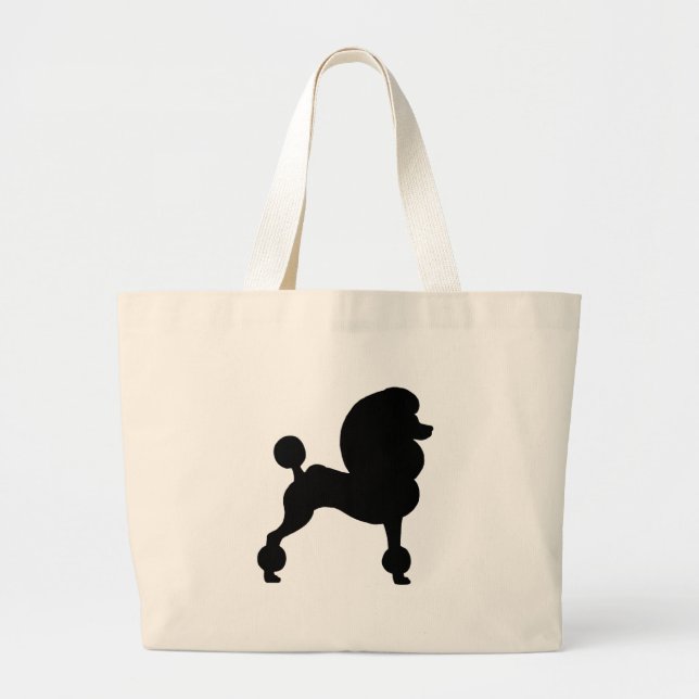 Bolsa Tote Grande Caniche padrão grampeada (Frente)