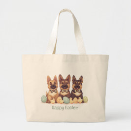 Bolsa Tote Grande Caninos do German shepherd do felz pascoa