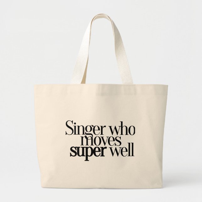 Bolsa Tote Grande Cantor que se move super bem (Frente)