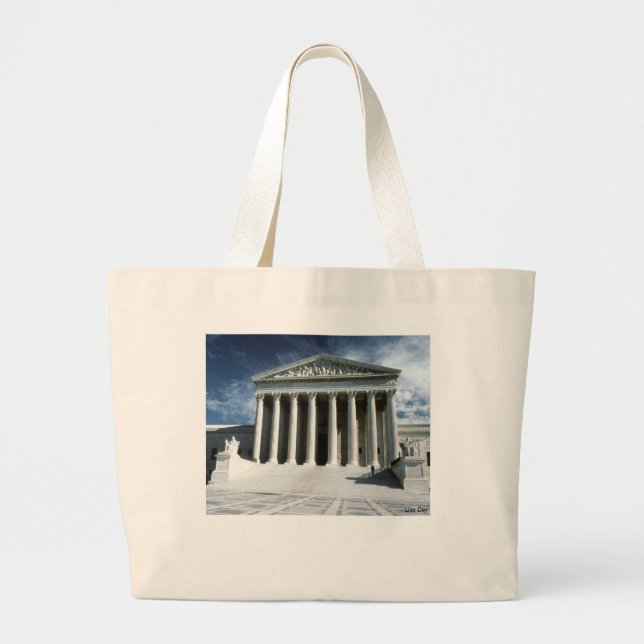 Bolsa Tote Grande Canvas da Suprema Corte dos EUA (Frente)