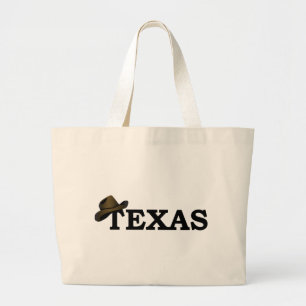 Bolsa Tote Grande Canvas de chapéus de cowboy do Texas - Saco
