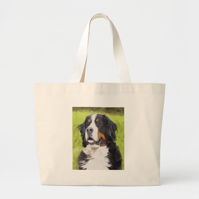 Bolsa Tote Grande cão da montanha Bernese (Frente)