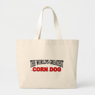 Bolsa Tote Grande Cão de milho do mundo o grande