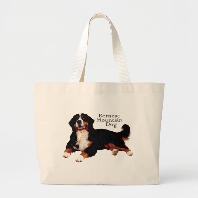 Bolsa Tote Grande Cão de Montanha Bernês (Frente)