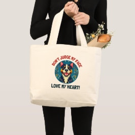 Bolsa Tote Grande Cão Pitbull