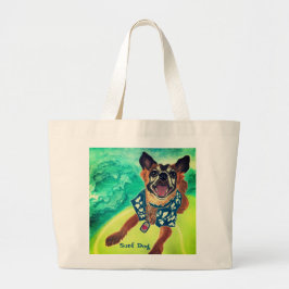 Bolsa Tote Grande Cão surf