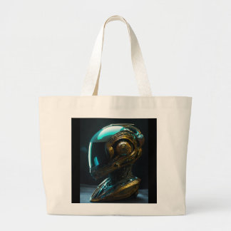 Bolsa Tote Grande Capacete de alienígena com Reflexão Iridescente