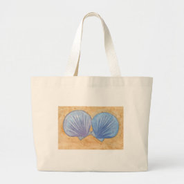 Bolsa Tote Grande Capas de Areia Azuis nas Bolsas de canvas de Areia