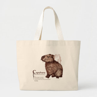 Bolsa Tote Grande capybara - chocolate