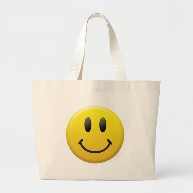 Bolsa Tote Grande Cara feliz (Frente)