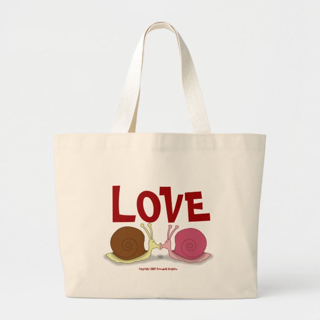 Bolsa Tote Grande Caracóis Na Bag Do Amor (Frente)