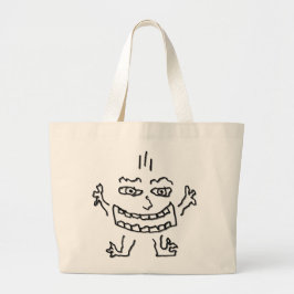 Bolsa Tote Grande Caráter selvagem do DoodleNut 0002