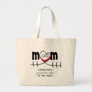 Bolsa Tote Grande Cardíaca Mãe ChD Tote Bag