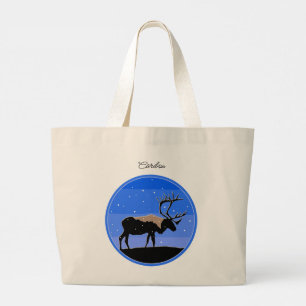 Bolsa Tote Grande Caribe no inverno - Arte original sobre a vida sel