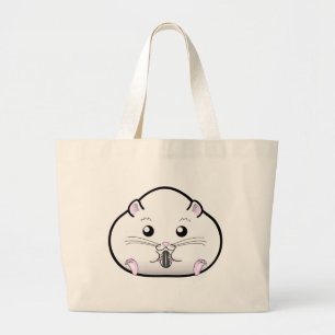 Bolsa Tote Grande Carnudo todo o hamster branco do anão do russo