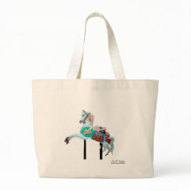 "CAROUSEL HORSE TOTE BAG ENFRENTADO À ESQUERDA"